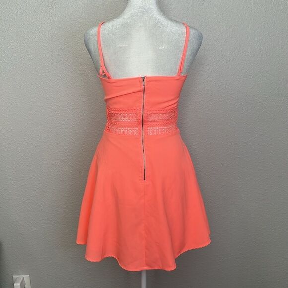 Charlotte Russe Fit and Flare Neon Mini Dress Size XSmall - Picture 4 of 9
